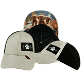 Dog Hat, Low Profile, Ponytail, Snapback Hat, Tan, Black, Mens Hat, Womens Hat, Main Picture