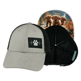 Dog Hat, Low Profile, Ponytail, Snapback Hat, Tan, Black, Mens Hat, Womens Hat, Main Picture