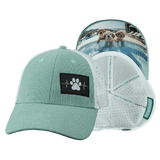 Dog Hat, Low Profile, Ponytail, Snapback Hat, Corduroy, Mint, White, Mens Hat, Womens Hat, Main Picture 