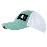 Dog Hat, Low Profile, Ponytail, Snapback Hat, Corduroy, Mint, White, Mens Hat, Womens Hat, Side Picture 