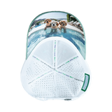 Dog Hat, Low Profile, Ponytail, Snapback Hat, Corduroy, Mint, White, Mens Hat, Womens Hat, Underbill Picture 