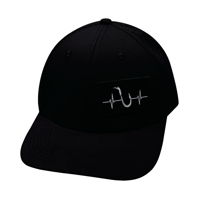 Fishing Hat, Baseball Hat, Snapback Hat, Black, Mens Hat, Womens Hat, Front Picture