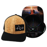 Fishing Hat, Baseball Hat, Snapback Hat, Cork, Black, Mens Hat, Womens Hat, Main Picture