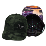 Fishing Hat, Baseball Hat, Snapback Hat, Green Camo, Mens Hat, Womens Hat, Main Picture