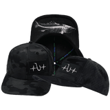 Fishing Hat, Baseball Hat, Snapback Hat, Black Camo, Mens Hat, Womens Hat, Main Picture