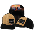 Fishing Hat - Baseball Hat Fit - Cork - Black - Laser Mesh