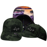 Fishing Hat, Baseball Hat, Snapback Hat, Green Camo, Mens Hat, Womens Hat, Main Picture