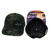 Fishing Hat, Baseball Hat, Snapback Hat, Green Camo, Mens Hat, Womens Hat, Main Picture