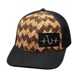 Fishing Hat, Baseball Hat, Snapback Hat, Cork, Charcoal Gray, Mens Hat, Womens Hat, Front Picture