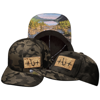 Fishing Hat, Baseball Hat, Snapback Hat, Tan Camo, Mens Hat, Womens Hat, Main Picture