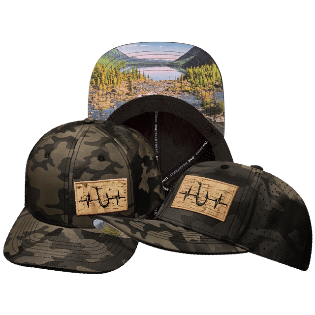 Fishing Hat, Baseball Hat, Snapback Hat, Tan Camo, Mens Hat, Womens Hat, Main Picture