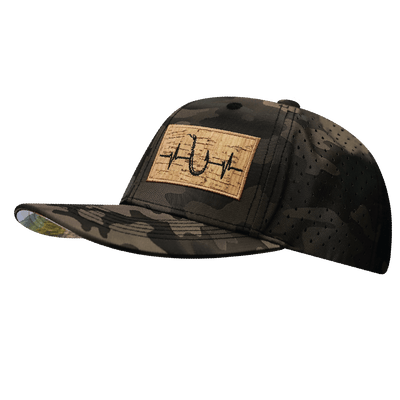 Fishing Hat, Baseball Hat, Snapback Hat, Tan Camo, Mens Hat, Womens Hat, Side Picture