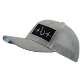 Fishing Hat, Baseball Hat, Snapback Hat, Heather Gray, Gray, Mens Hat, Womens Hat, Side Picture