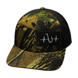 Fishing Hat, Baseball Hat, Snapback Hat, Tan Tree Camo, Black, Mens Hat, Womens Hat, Front Picture