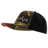 Fishing Hat, Baseball Hat, Snapback Hat, Tan Tree Camo, Black, Mens Hat, Womens Hat, Side Picture