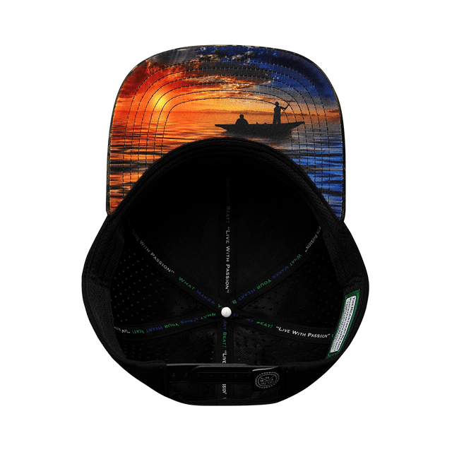 Fishing Hat, Baseball Hat, Snapback Hat, Tan Tree Camo, Black, Mens Hat, Womens Hat, Underbill Picture