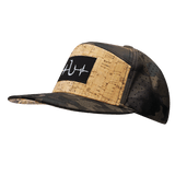Fishing Hat, Flat Bill, Snapback Hat, Cork, Tan Camo, Mens Hat, Womens Hat, Side Picture