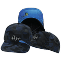 Fishing Hat - Flat Bill - Navy Blue Camo - Laser Mesh