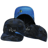 Fishing Hat, Flat Bill, Snapback Hat, Navy Camo, Mens Hat, Womens Hat, Main Picture