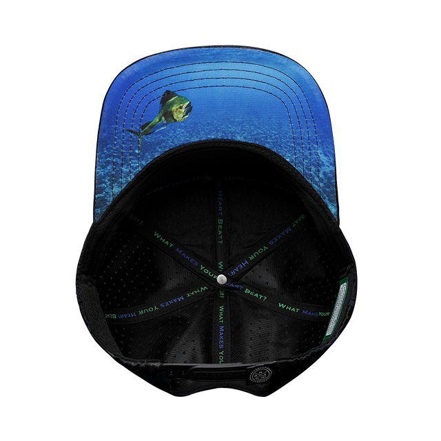 Fishing Hat, Flat Bill, Snapback Hat, Navy Camo, Mens Hat, Womens Hat, Underbill Picture