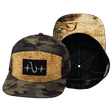 Fishing Hat, Flat Bill, Snapback Hat, Cork, Tan Camo, Mens Hat, Womens Hat, Main Picture