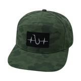 Fishing Hat, Flat Bill, Snapback Hat, Soft Teal Camo, Mens Hat, Womens Hat, Front Picture