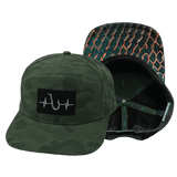 Fishing Hat, Flat Bill, Snapback Hat, Soft Teal Camo, Mens Hat, Womens Hat, Main Picture