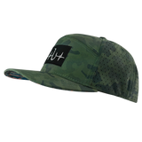 Fishing Hat, Flat Bill, Snapback Hat, Soft Teal Camo, Mens Hat, Womens Hat, Side Picture