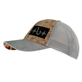Fishing Hat, Low Profile, Snapback Hat, Cork, Heather Gray, Gray, Mens Hat, Womens Hat, Side Picture