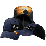 Fishing Hat, Low Profile, Ponytail, Snapback Hat, Soft Navy Camo, Black, Mens Hat, Womens Hat, Main Picture