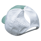 Fishing Hat, Low Profile, Ponytail, Snapback Hat, Teal, White, Mens Hat, Womens Hat, Ponytail Hole Picture