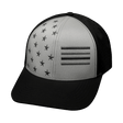 Flag Hat, Baseball Hat, Snapback Hat, Black, Gray,  Mens Hat, Womens Hat, Front Picture
