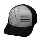 Flag Hat, Baseball Hat, Snapback Hat, Black, Gray,  Mens Hat, Womens Hat, Front Picture