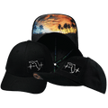 Florida Hat - Airmesh - Athletic Fit - Black - Fabric Back