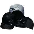Florida Hat - Baseball Hat Fit - Black Camo / Black - Trucker Mesh