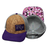 Florida Hat, Baseball Hat, Snapback Hat, Cork, Purple, Gray, Mens Hat, Womens Hat, Main Picture