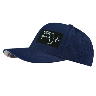 Florida Hat, Baseball Hat, Snapback Hat, Dark Blue, Mens Hat, Womens Hat, Side Picture