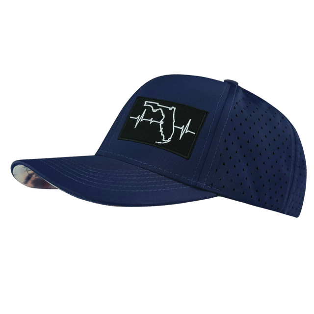 Florida Hat, Baseball Hat, Snapback Hat, Dark Blue, Mens Hat, Womens Hat, Side Picture