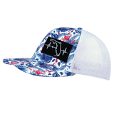 Florida Hat, Baseball Hat, Snapback Hat, Floral, White, Mens Hat, Womens Hat, Side Picture