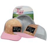 Florida Hat, Baseball Hat, Snapback Hat, Cork, Pink, Gray, Mens Hat, Womens Hat, Main Picture