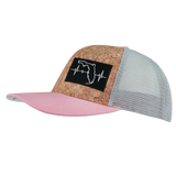 Florida Hat, Baseball Hat, Snapback Hat, Cork, Pink, Gray, Mens Hat, Womens Hat, Side Picture