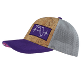 Florida Hat, Baseball Hat, Snapback Hat, Cork, Purple, Gray, Mens Hat, Womens Hat, Side Picture