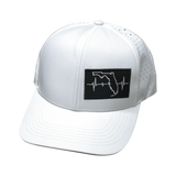 Florida Hat, Baseball Hat, Snapback Hat, White, Mens Hat, Womens Hat, Front Picture