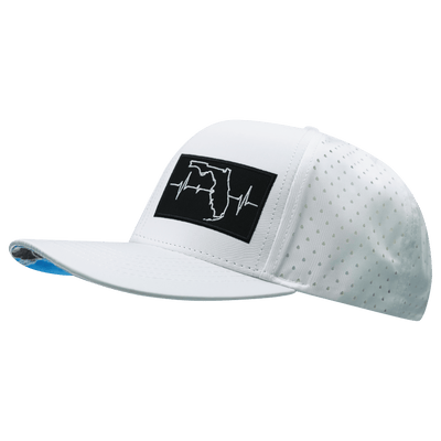 Florida Hat, Baseball Hat, Snapback Hat, White, Mens Hat, Womens Hat, Side Picture