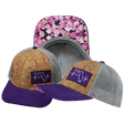 Florida Hat, Baseball Hat, Snapback Hat, Cork, Purple, Gray, Mens Hat, Womens Hat, Main Picture