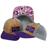 Florida Hat, Baseball Hat, Snapback Hat, Cork, Purple, Gray, Mens Hat, Womens Hat, Main Picture