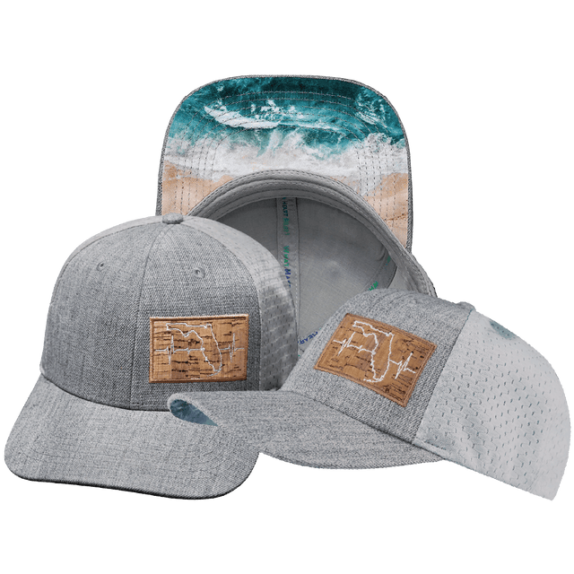 Florida Hat, Baseball Hat, Snapback Hat, Heather Gray, Gray, Mens Hat, Womens Hat, Main Picture