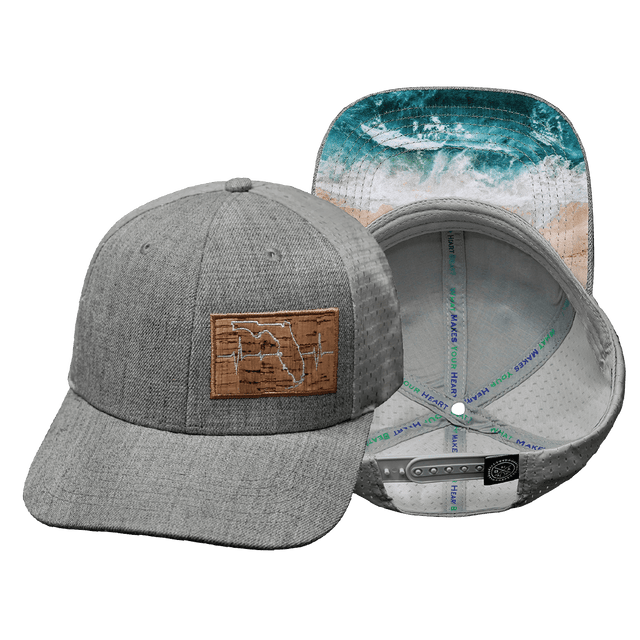 Florida Hat, Baseball Hat, Snapback Hat, Heather Gray, Gray, Mens Hat, Womens Hat, Main Picture