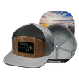 Florida Hat, Flat Bill, Snapback Hat, Cork, Gray, Charcoal, Mens Hat, Womens Hat, Main Picture