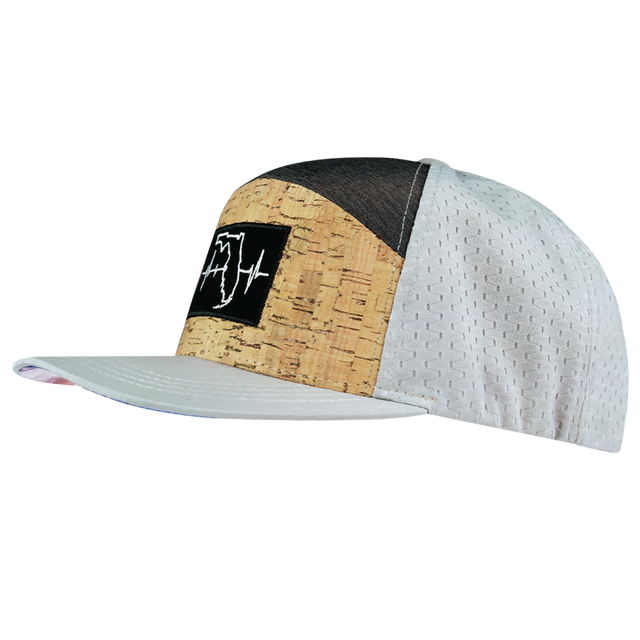 Florida Hat, Flat Bill, Snapback Hat, Cork, Gray, Charcoal, Mens Hat, Womens Hat, Side Picture
